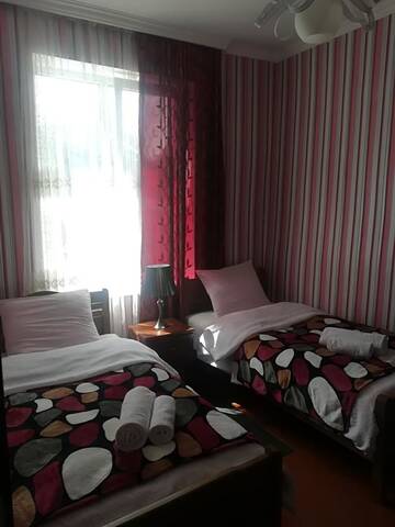 Фото номера Двухместный номер с 2 отдельными кроватями Гостевой дом Nikoloz Guesthouse г. Степанцминда 2