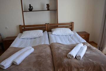 Фото номера Twin Room with Shared Bathroom and Mountain View with Veranda Проживание в семье Ekaterine Guest House г. Степанцминда 10